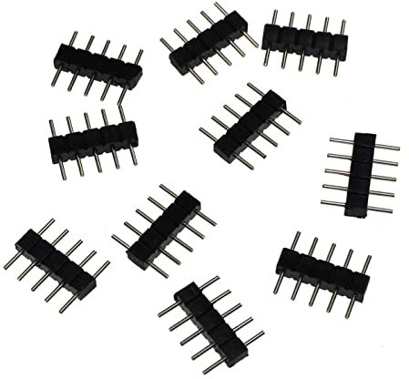 10x RGBW LED Steckbrücke 5 Pin Steckverbinder 13x3mm Adapter Kupplung