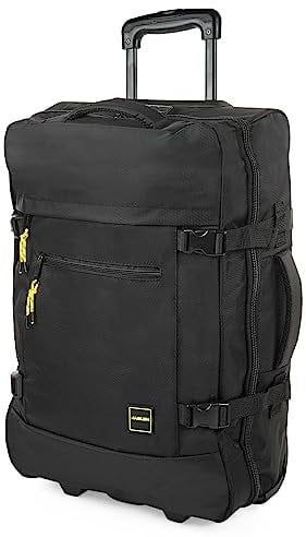 JASLEN - Valise Souple À roulettes Valise Tissu À Roulette Sac De Voyage À roulettes Bagages Cabine Valise Voyage Valise en Tissu Valise 23Kg, Noir