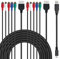 Xiatiaosann AV Audio Video Kabel, AV Komponentenkabel für Classic Original für Xbox RCA Audio Video HD Kabel mit USB-A auf Mini USB Ladekabel