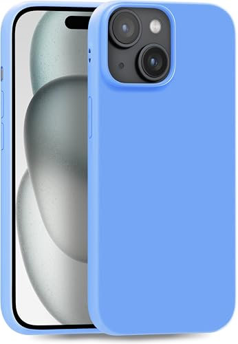MyGadget Funda para iPhone 15 en Silicona TPU - Carcasa Slim & Flexible - Case Resistente Antigolpes y Anti choques - Ultra Protectora - Azul Claro