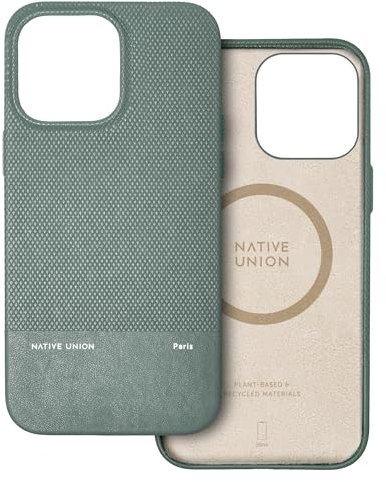 Native Union (Re Classic Case – MagSafe Compatible with Built-in Magnets – Recycled & Plant-Based Materials – Ultra-Durable with 6ft / 1.8m Drop Protection for iPhone 15 Pro Max (Slate Green)