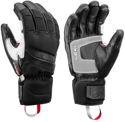 LEKI Griffin Pro 3D Primaloft Gold isolierte wasserabweisende Handschuhe für Skifahren, Snowboarden und kaltes Wetter, Schwarz, Größe S