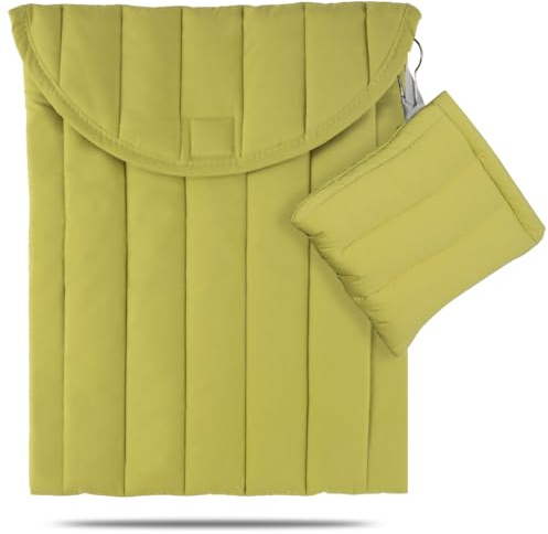 Linpr Puffy Laptop Sleeve 15-16 Zoll Soft Laptop Case Green Set | Kompatibel mit 15-16 Zoll MacBook Pro/Air, Asus/Dell Xps/Lenovo Laptops, schützende Tragetasche für Damen und Herren