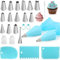 ELINKA Lot de 24 Poches à Douille 14 Douilles en INOX,Douille Patisserie Poches à Douille,Qualité Professionnelle Résistante en Tissu Facilement Lavable pour la Pâtisserie
