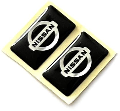 2 Stück Aufkleber 18 x 11 mm. Passend für Nissan-Auto mit Logo Kfz. Für Innerraum, Salon, Schlüssel, Key usw. Dekorative Sticker mit Emblem (18x11mm Niss.. 2St.)
