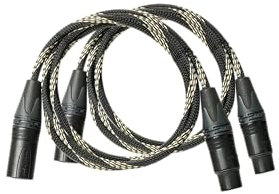 Pro-Ject Connect it Line DS XLR, Hochwertiges Audiokabel mit OFC-Kupferleiter und versilberten Steckern (0,41m)