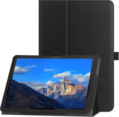 VOVIPO Custodia per TCL 10L Generation 2 Tablet 2023, PU pelle Stand Folio Cover con cinturino da polso per TCL TAB 10L Gen 2 10.1 (8492A) - Nero