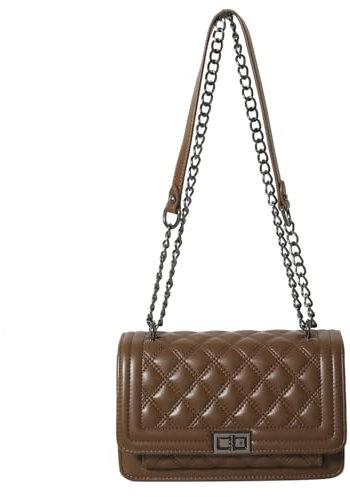 cotwoco Crossbody Bag Damen, Kleine Umhängetasche Damen - Kette Schulterriemen Abendtasche, Damen Handy Umhängetasche Klein PU Leder Crossbody Bage