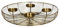 EGLO LIVING Adventskranz Hagony, Kerzenhalter Gestell für 4 Adventskerzen, Advent Kerzenständer für Stumpenkerzen, Tischdeko Weihnachten aus Metall in Gold, ⌀ 45 cm
