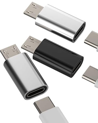 USB C female to Micro USB male Adapter(3 pack) Type C Charging cable Converter Data Transfer power Cord micro-usb Android Connector compatible for Samsung Galaxy S6 S7 edge+ S7Active note5 A11