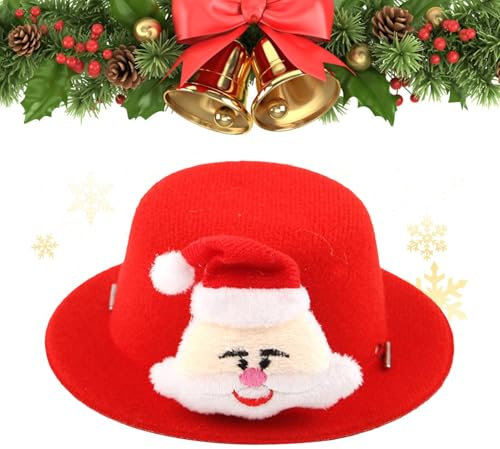 Weihnachts-Hundemütze, Nikolausmütze - Weihnachtsmann-Elch-Design