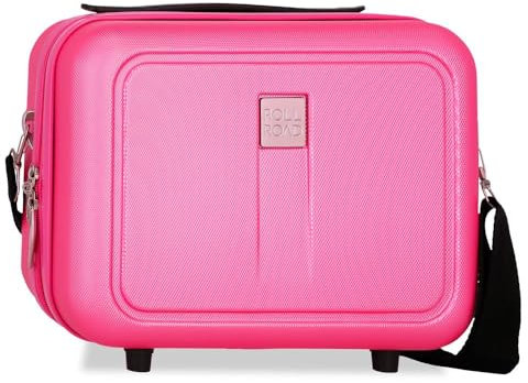 Roll Road Cambogia - Beauty case da viaggio, 29 x 21 x 15 cm, rigido ABS 9,14 l, 0,63 kg, rosa chiaro, Taglia unica, Beauty case adattabile