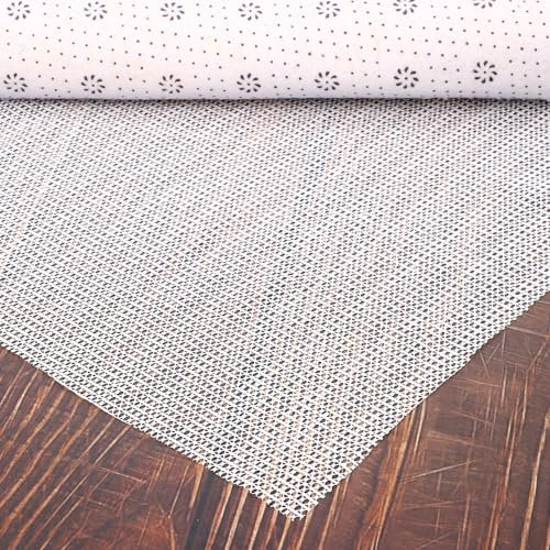 Antirutschmatte, 70 x 140cm Teppichunterlage rutschfest Gleitschutz Teppich Stopper Universal für Zuhause Büro Schublade Auto Kofferraum (Weiß)