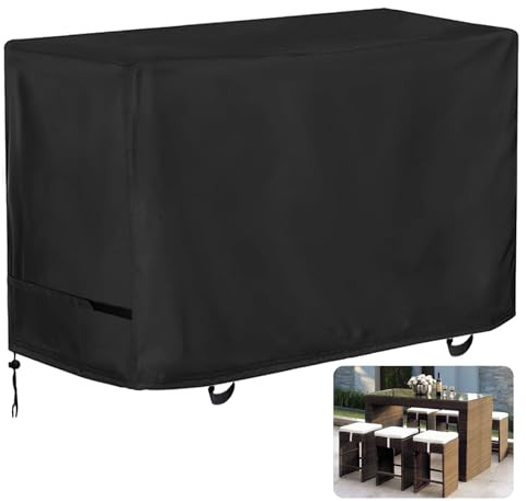 Outdoor Bar Covers Waterproof, Tall Bar Height Patio Table Covers for Outdoor Furniture Rectangular 60 Long Patio Furniture Cover for Outdoor Dining Table Chairs Set, 60L x 30W x 40H