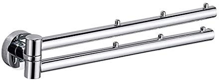 Towel Rails, Towel Bar - Premium Copper Swivel Towel Rack - Space Saving Swinging Towel Bar for Bathroom - Wall Mounted Towel Holder Organizer with 2 Arms