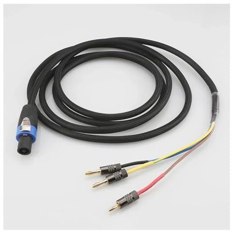 AISEER HiFi Subwoofer Cable 3 Wire Sub Speaker Cable Speakon To Banana End For REL/MJ Acoustics(4 Meters)