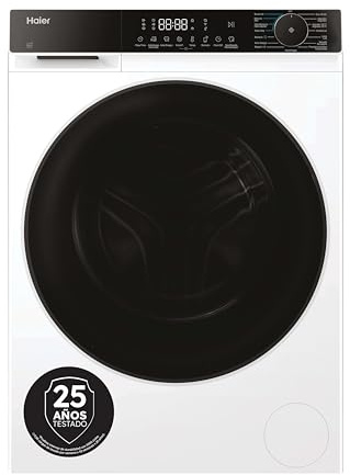 Haier X 5 HWD80BP14357TUIB Lavadora Secadora, Capacidad 8KG + 5KG, Motor Inverter, Wifi, Tecnología Antibacterias, Refresh, Inicio diferido, Detector Kg, 60cm ancho, 1400 RPM, 16 programas, Blanco