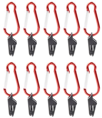 PLCPDM Camping Zelt Plane Markise Klemme Karabiner Clip Snaps Kleiderbügel Camping festziehen Grip Klemme für Garten Outdoor Karabiner Snaps