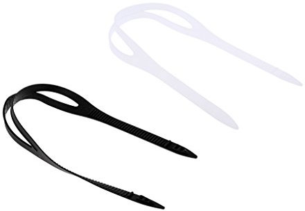 2er Set Silikon Ersatzband Maskenband für Taucherbrille Tauchmaske Schwarz Weiß