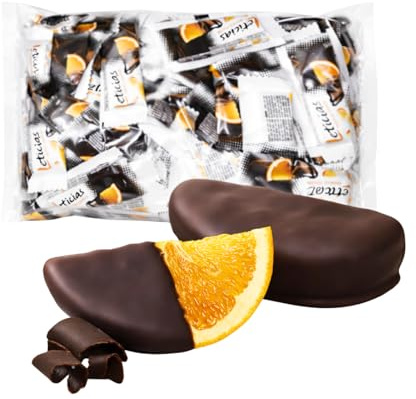 LAPASION - Gajos de naranja confitada con chocolate bolsa 1Kg (leticias).
