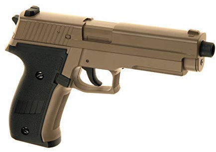 Cyma Softair - Pistole P226 Airsoft cm.122 AEP TAN < 0,5 J. - inkl. Akku & Ladegerät