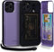 TORU CX PRO for iPhone 11 Pro Case Wallet | Protective Shockproof Heavy Duty Cover with Hidden Card Holder & Card Slot |Wrist Strap, Lightning Adapter Mirror Included - Purple