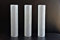 3 Stück hochwertige offene Glasyzlinder Ø außen ca. 30 x 132 mm, außen fein mattiert, Enden gefast