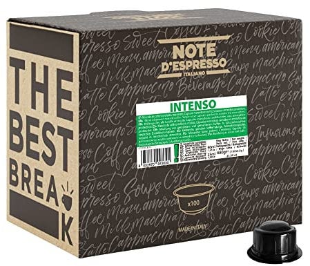 Note d'Espresso - Intenso - Cápsulas de Café para las Cafeteras CAFFITALY - 100 caps