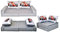 millybo Kindersofa Kindercouch Kindermatratze Minicouch Set + 2 Kissen viele Muster (KKA22)
