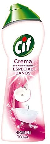 CIF Crema Limpiadora Rosa | Potente Limpiador de Superficies Multiusos Baño y Cocina | Con Fórmula Partículas de Limpieza 100% Naturales | Elimina el 100% de la Suciedad más Dificil. 650 ml.