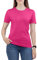 Love My Fashions Women's Round Neck Short Sleeves Plain Cotton T-Shirt Fuchsia