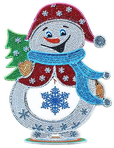 Demiawaking DIY 5D Mosaik Kristall Diamond Painting Weihnachtsbaum Handwerk Diamant Malerei Kit Weihnachtsdeko Ornamente Weihnachten Geschenke (Leuchtend O)