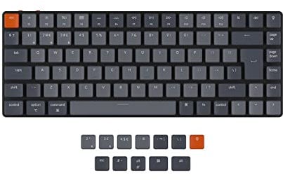 Keychron K3 Ultra-Slim 75% ISO-UK-Layout Wireless Bluetooth/Wired USB Mechanical Keyboard,84 Keys Hot Swappable Low-Profile Optical Brown Switch White LED Backlit for Mac Windows-Version 2