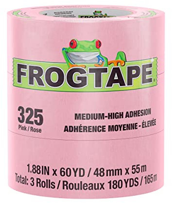FROGTAPE 325 Pink Abdeckband in Leistungsqualität [mittlere bis hohe Haftung]: 1.88 in. x 60 yds. (Rosa) / 3-pack
