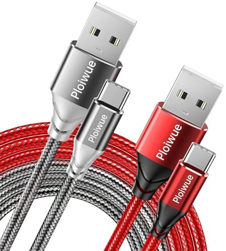 USB C Kabel 3m [2 Stück ] 3.1A ladekabel USB C Nylon Schnellladung und Synchronisierungskabel USB C für Samsung 10te 9 Switch Huawei P40 P30 P20 Mate 20 Sony Xperia HTC LG Moto G7 Sony Xperia