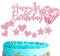 11pcs Pink Happy 1st Birthday Cake Toppers,Personalised Cake Topper for Baby Boy&Girl,1st Birthday Cake Decorations Glitter Cupcake Toppers Cake Toppers Kits 5 Star 4 Heart with Balloon