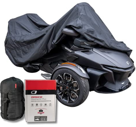 Dowco Indoor/Outdoor Motorradabdeckung für Can-Am Spyder RT Limited Modelle - 2020 und neuer - Guardian WeatherAll Plus - Schwarz [05602]