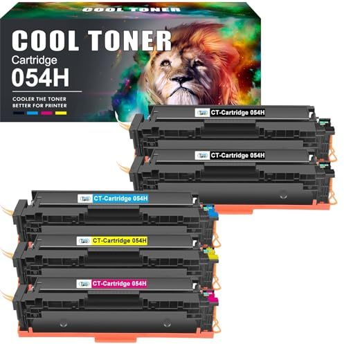 Cool Toner Kompatibel Tonerkartusche als Ersatz für Canon 054H 054 i-Sensys MF645Cx LBP623Cdw MF643Cdw MF641Cw LBP621Cw MF644Cdw MF642Cdw LBP622Cdw MF640C LBP620C (Schwarz Cyan Gelb Magenta, 5er-Pack)