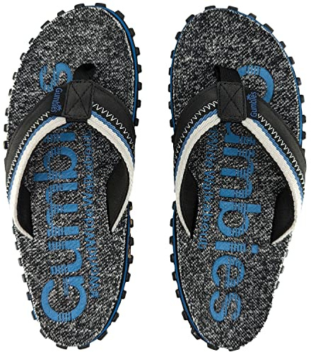 Gumbies Cairns - Flip Flops aus recycelten Materialien - robuste Sohle aus wiederverwerteten Autoreifen, ergonomisches Fußbett, weicher Zehensteg, bequeme Riemen - Navy, 37
