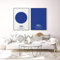 XCPORA Yves Klein Ausstellung Poster Abstrakt Blaue Wandkunst Yves Klein Drucke Yves Klein Leinwand Malerei für Zuhause Wanddekoration Bild 40x60cmx2 Kein Rahmen