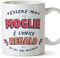 Mugffins Tassen/Becher mit Spruch für EHEFRAU/FRAU - Auf Italienisch - Sono l'Unico Regalo di cui Hai Bisogno - 11 oz / 330 ml - originelles und lustiges Geschenk