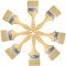 Roellgs paint brushes, 8pcs 3 inch flat paint brushes for walls, ceilings, wood, metal, glue and home DIY