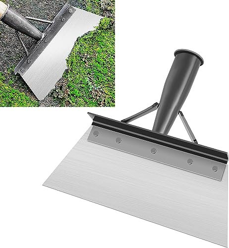 Multifunctional Garden Shovel 9.8inch Outdoor Garden Cleaning Shovel Heavy Duty All-Steel Cleaning Shovel Planting Weeding Farm Tool for Weeds Moss Patio Weed Ice Floor (Without Handle)