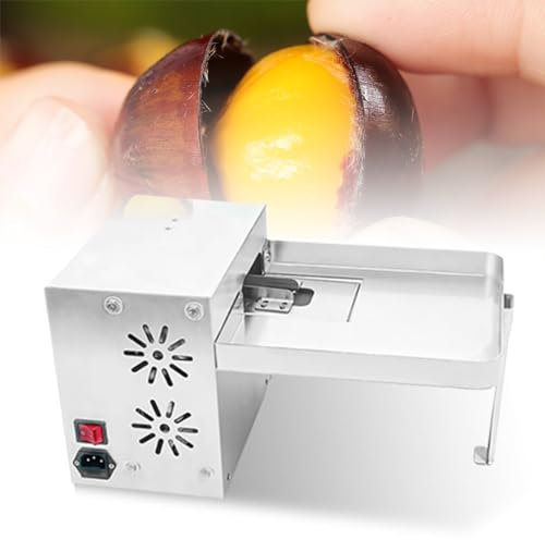 HLGKBY Macchina per intagliare Castagne Commerciale, Macchina elettrica per schiacciare Castagne da 30-50 kg/h, Macchina Automatica per sgusciare e Aprire Castagne, nessun Danno alle Castagne A