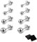 ZKGYUS 4 Paires de boucles d'oreilles pour femmes Petites boucles d'oreilles rondes pour femmes Acier au titane Boule d'oreille Petite boule d'oreille pour filles, 2 mm/3 mm/4 mm/5 mm