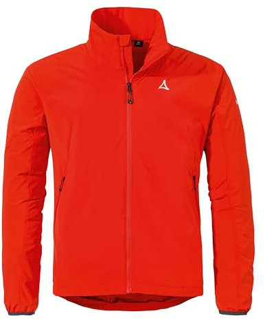 Schöffel Herren Ins Jacket Style Salza MNS, funktionale Fahrrad Regenjacke mit 4-Wege-Stretch, MTB Jacke mit vorgeformter Passform und Belüftungsöffnungen, poinciana, 54