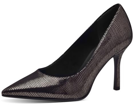 Tamaris Damen Pumps Textil Stilettoabsatz bequem; Pewter, EU 37