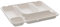 200 Plateaux repas en fibre végétale 5 compartiments sans couvercle 24 * 29,5 * 4,7cm