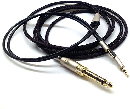 ABLET Ersatz-Audiokabel Kompatibel mit Hifiman HE400S, HE-400i（2.5mm Stecker Version）, HE560, HE-350, HE1000 Kopfhörer 3.5mm und 6.35mm auf Dual 2.5mm Klinkenstecker Kabel 1.5m/4.9ft
