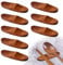 DECARETA 8 Soportes para Palillos de Madera Palillos Descansa Soporte para Palillos de Sushi Soporte para Cubiertos de Mesa de Madera Soporte para Palillos Japoneses/Chinos 8,6*2,7*1cm (Marrón)